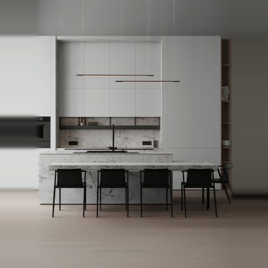 Lampadario per cucina moderno lineare nero a sospensione led 40w cct 2700k 4000k