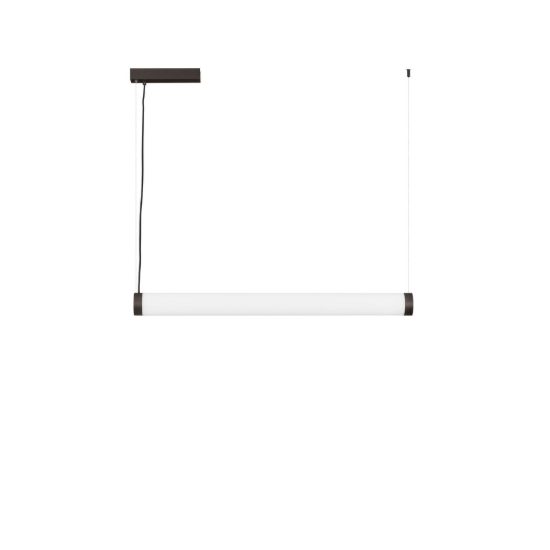 Lampadario per cucina moderno lineare nero a sospensione led 32w 3000k dimmerabile