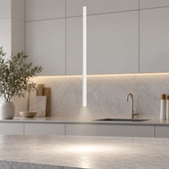Lampada a sospensione led 4w cct 2700k 4000k per cucina moderno cilindro bianco