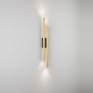 Applique led 11w cct 2700k 4000k moderna lineare oro ottone per soggiorno