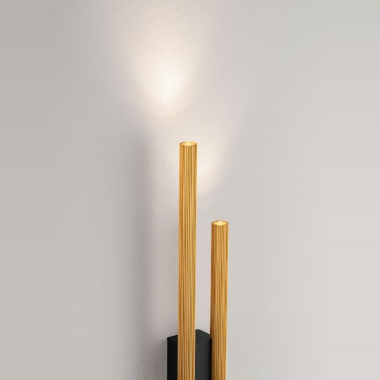 Applique led 11w cct 2700k 4000k moderna lineare oro ottone per soggiorno