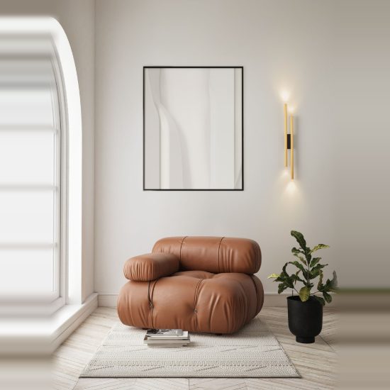 Applique led 11w cct 2700k 4000k moderna lineare oro ottone per soggiorno