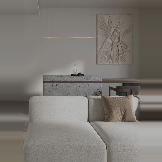 Lampadario led 20w cct 2700k 4000k dimmerabile per cucina moderno a sospensione lineare oro ottone