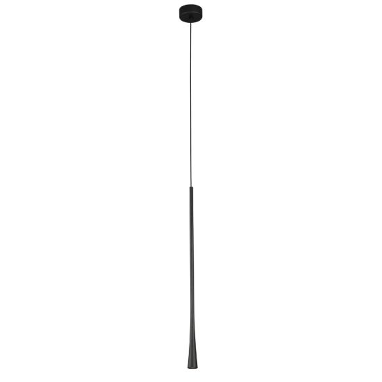 Lampada per comodino camera da letto moderna conica nera a sospensione led 6w 3000k