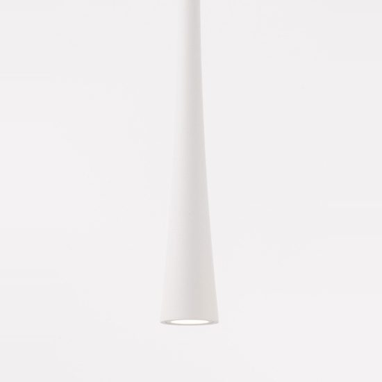 Lampada a sospensione led 6w 3000k per comodini camera da letto moderna conica bianco