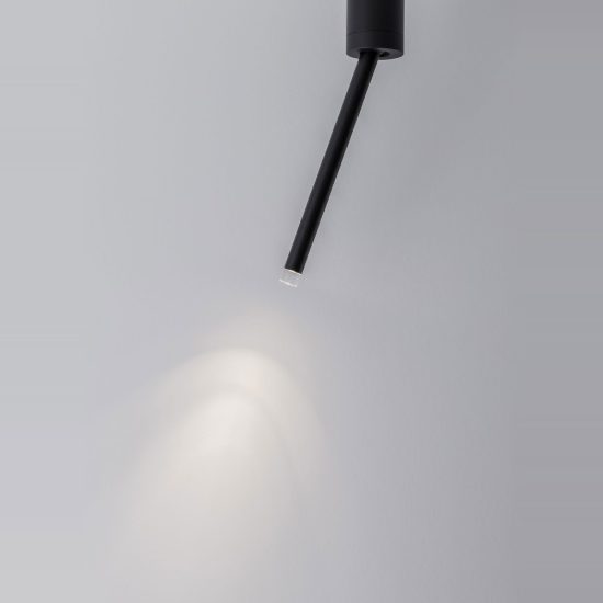 Faretto per cucina moderno cilindro nero da soffitto led 4w 3000k orientabile