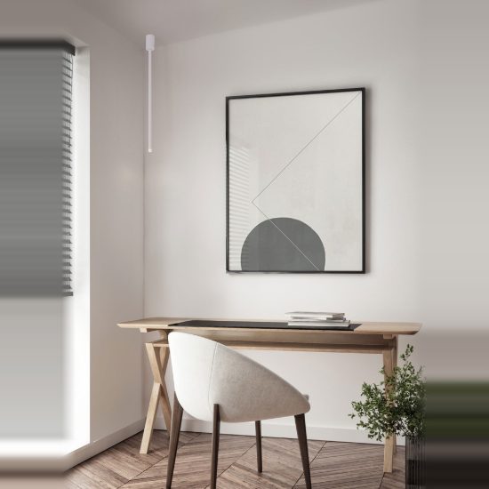 Faretto da soffitto led 4w 3000k orientabile moderno cilindrico bianco