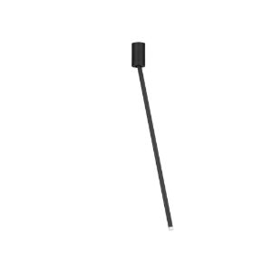 Faretto da incasso moderno cilindro nero a soffitto led 4w 3000k orientabile