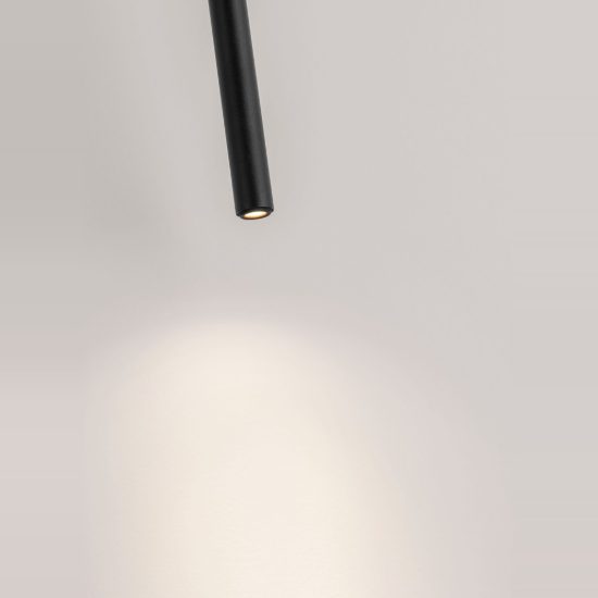 Faretto da incasso moderno cilindro nero a soffitto led 4w 3000k orientabile