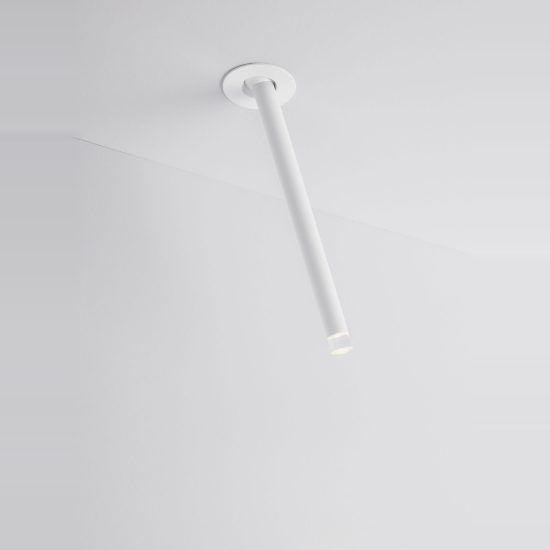 Faretto da incasso a soffitto led 4w 3000k moderno cilindro bianco orientabile