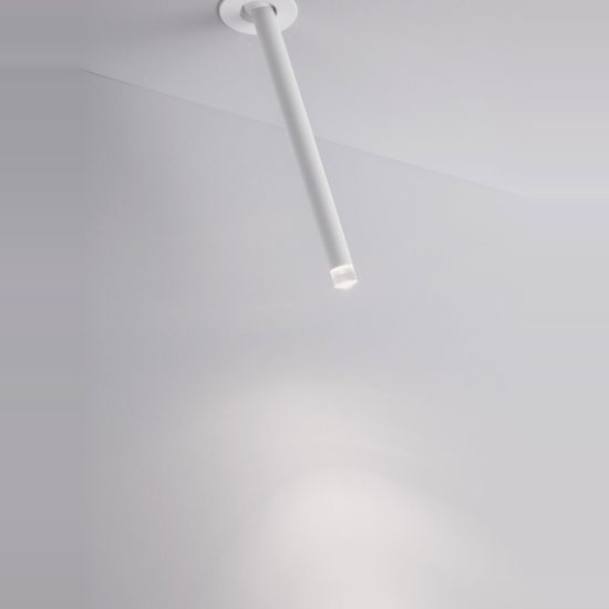 Faretto da incasso a soffitto led 4w 3000k moderno cilindro bianco orientabile