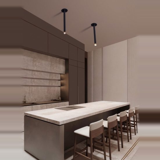 Faretto da incasso moderno cilindro nero per controsoffitto led 4w 3000k orientabile