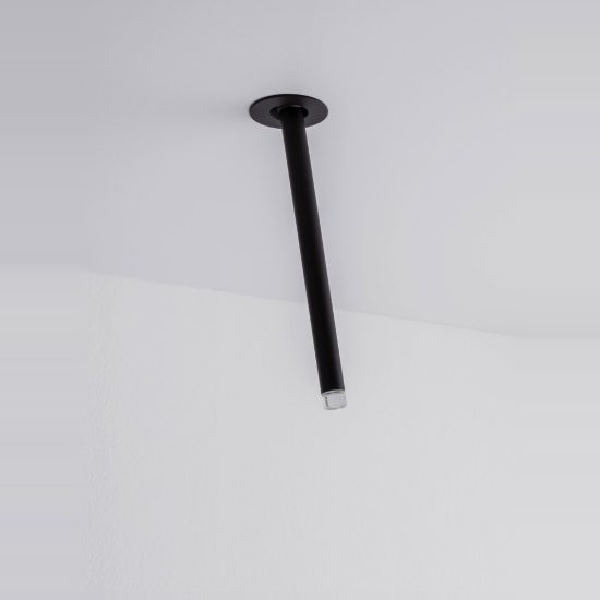 Faretto da incasso moderno cilindro nero per controsoffitto led 4w 3000k orientabile