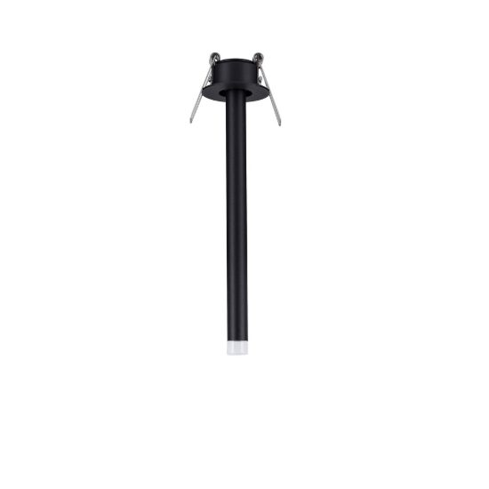 Faretto da incasso moderno cilindro nero per controsoffitto led 4w 3000k orientabile
