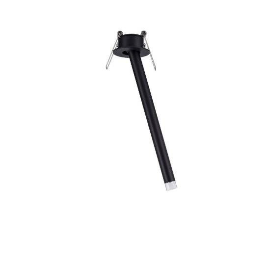 Faretto da incasso moderno cilindro nero per controsoffitto led 4w 3000k orientabile