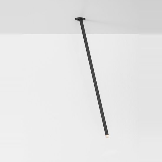 Faretto da incasso a soffitto moderno cilindro nero led 4w 3000k orientabile