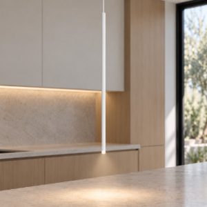 Lampada a sospensione led 4w 3000k per cucina moderna cilindro bianco