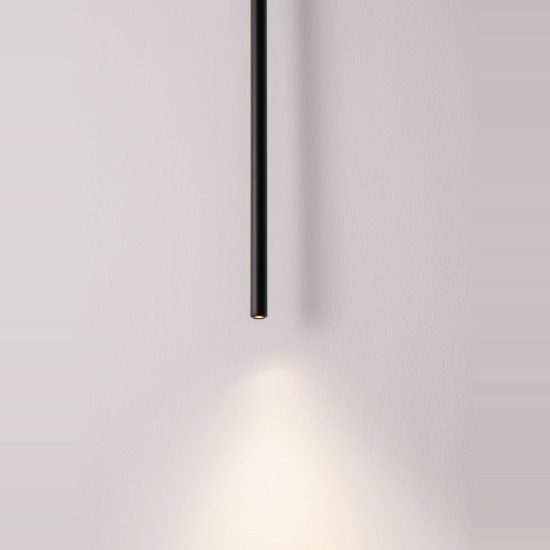 Lampada per cucina moderna cilindro nero a sospensione led 4w 3000k