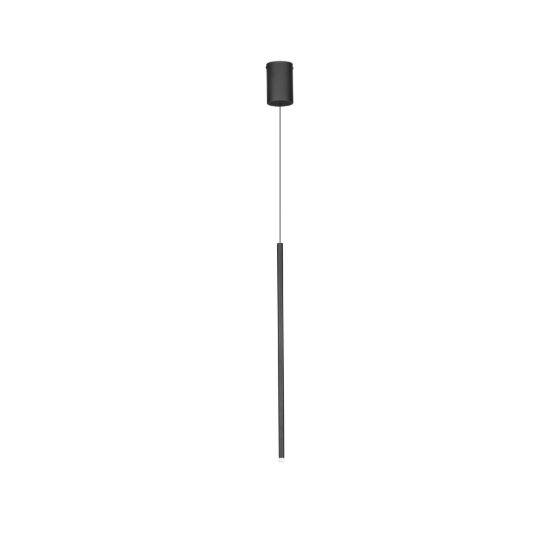 Lampada per cucina moderna cilindro nero a sospensione led 4w 3000k