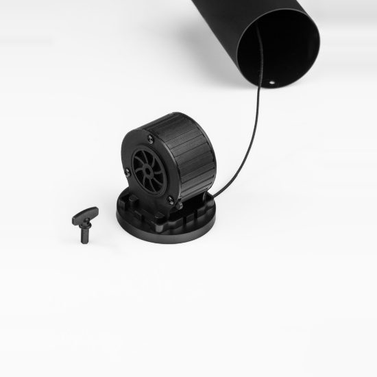 Lampada per cucina moderna cilindro nero a sospensione led 4w 3000k