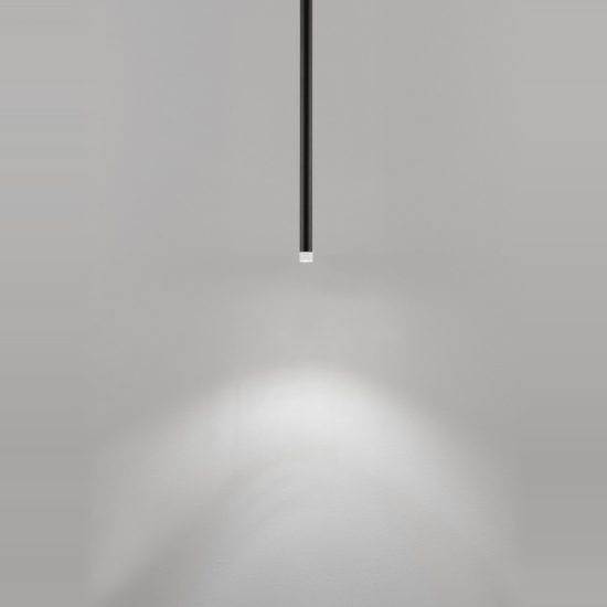 Lampada per cucina moderna cilindro nero a sospensione led 6w 3000k