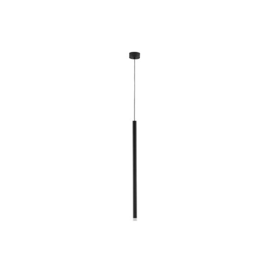 Lampada per cucina moderna cilindro nero a sospensione led 6w 3000k