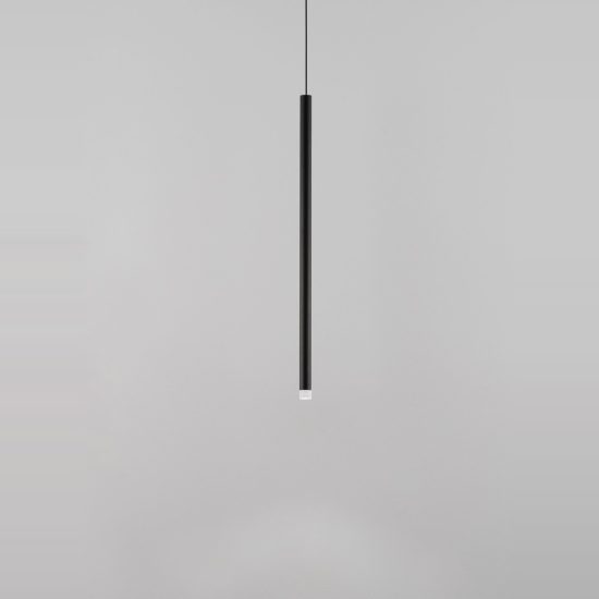 Lampada per cucina moderna cilindro nero a sospensione led 6w 3000k