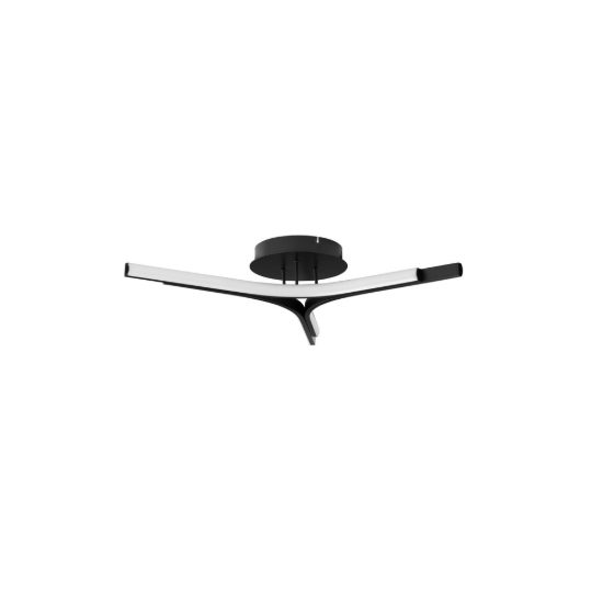 Plafoniera moderna per camera da letto lineare nero led 29w 3000k dimmerabile