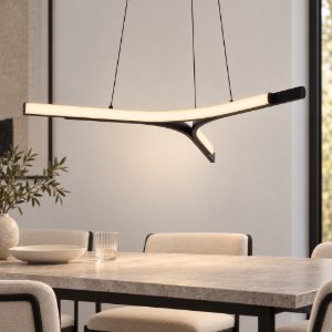 Lampadario moderno per soggiorno nero a sospensione led 29w 3000k dimmerabile