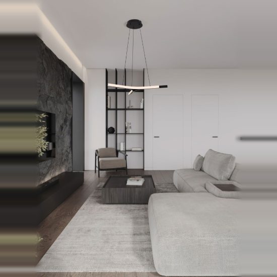 Lampadario moderno per soggiorno nero a sospensione led 29w 3000k dimmerabile