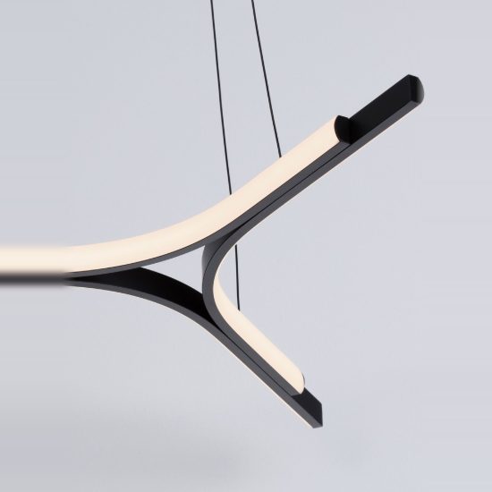 Lampadario moderno per soggiorno nero a sospensione led 29w 3000k dimmerabile