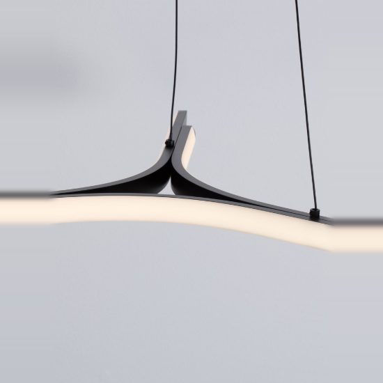 Lampadario moderno per soggiorno nero a sospensione led 29w 3000k dimmerabile