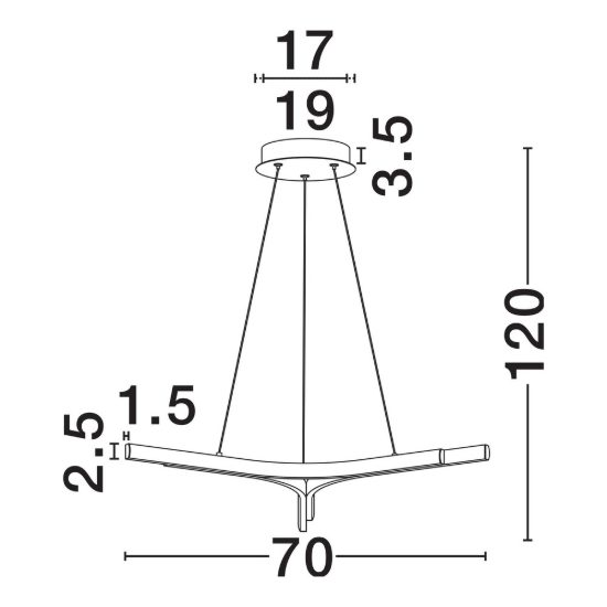 Lampadario moderno per soggiorno nero a sospensione led 29w 3000k dimmerabile
