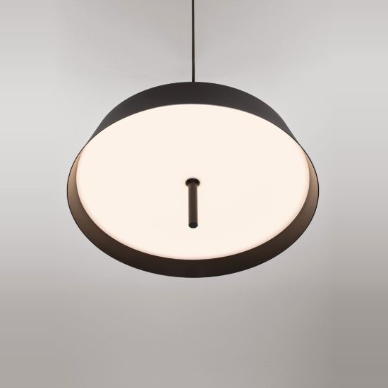 Lampadario per cucina moderno conica nero a sospensione led 32w 3000k dimmerabile