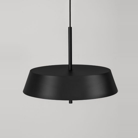 Lampadario per cucina moderno conica nero a sospensione led 32w 3000k dimmerabile