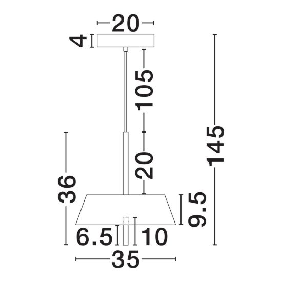 Lampadario per cucina moderno conica nero a sospensione led 32w 3000k dimmerabile