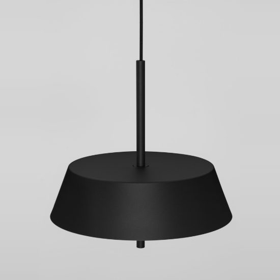 Lampadario per cucina moderno conica nero a sospensione led 24w 3000k dimmerabile
