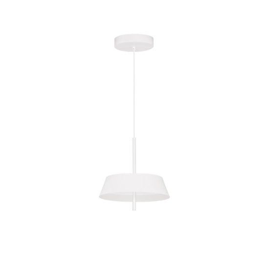 Lampadario a sospensione led 24w 3000k dimmerabile per cucina moderno conica bianco