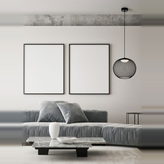 Lampadario per soggiorno moderno sferico nero a sospensione led 19w 3000k