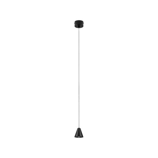 Lampada moderna per cucina cono nero a sospensione led 5w 3000k
