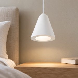 Lampada a sospensione led 5w 3000k per cucina moderna conica bianco