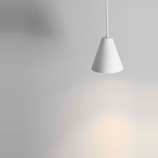 Lampada a sospensione led 5w 3000k per cucina moderna conica bianco