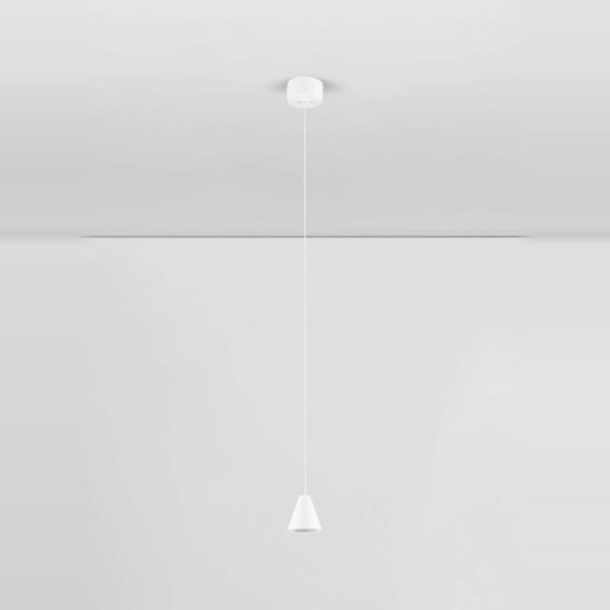 Lampada a sospensione led 5w 3000k per cucina moderna conica bianco