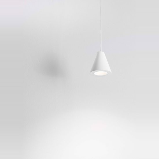 Lampada a sospensione led 5w 3000k per cucina moderna conica bianco