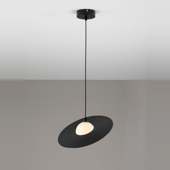 Lampadario per cucina moderno rotondo nero e bianco a sospensione