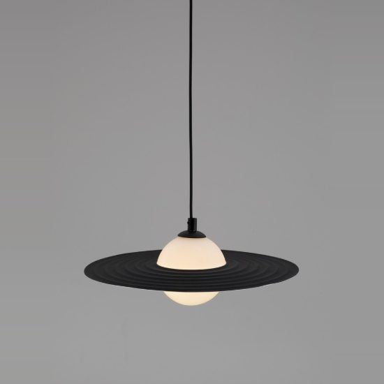 Lampadario per cucina moderno rotondo nero e bianco a sospensione
