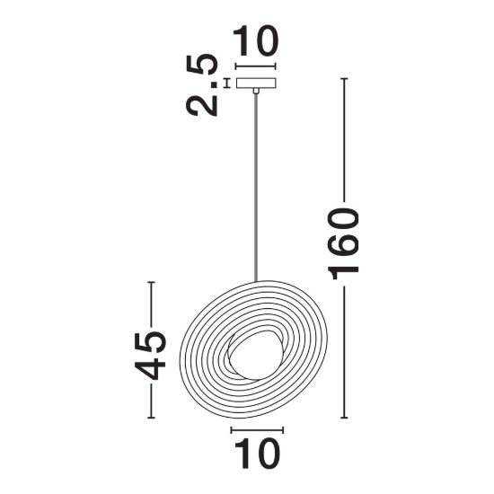 Lampadario a sospensione design moderno disco rotondo nero bianco