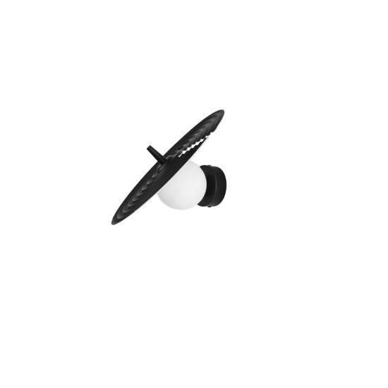 Applique design moderna da parete rotonda nero bianco