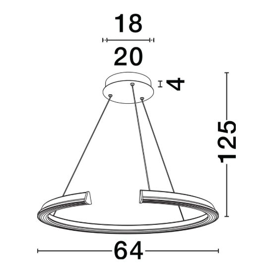 Lampadario a sospensione tondo moderno cromo per soggiorno led 48w 3500k dimmerabile