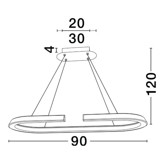 Lampadario a sospensione tondo moderno cromo per soggiorno led 48w 3500k dimmerabile